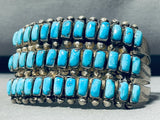 One Of The Best Ever Vintage Zuni Turquoise Sterling Silver Bracelet-Nativo Arts