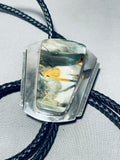 Green Jasper!! Vintage Native American Navajo Sterling Silver Jasper Bolo Tie-Nativo Arts
