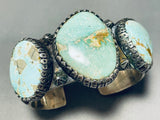 Apache Canyon Turquoise!! 123 Grams Vintage Native American Navajo Sterling Silver Bracelet-Nativo Arts
