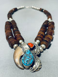 The Best Wide Heishi Vintage Native American Navajo Turquoise Sterling Silver Choker Necklace-Nativo Arts