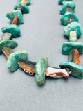 Chunky Royston Turquoise Vintage Native American Navajo Abalone Shell Necklace Old-Nativo Arts