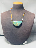 One Of The Most Unique Vintage Native American Navajo Royston Turquoise Sterling Silver Necklace-Nativo Arts