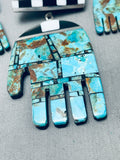 One Of The Best Ever Vintage Santo Domingo Turquoise Sterling Silver Necklace-Nativo Arts