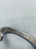 Rare Thicker Vintage Native American Navajo Turquoise Inlay Sterling Silver Bracelet-Nativo Arts