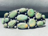 Jaw To The Floor Vintage Native American Navajo Green Turquoise Sterling Silver Bracelet-Nativo Arts