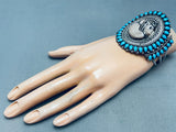 One Of The Best Ever Vintage Navajo Turquoise Horse Sterling Silver Bracelet-Nativo Arts
