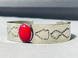 Gorgeous Vintage Native American Navajo Sterling Silver Stamped Bracelet-Nativo Arts