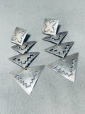 Special Vintage Native American Navajo Sterling Silver Earrings-Nativo Arts