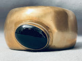The Best Vintage Orville Tsinnie Brass Jet Stone Bracelet