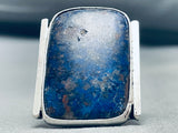 Joe Baillon Huge Lapis Vintage Navajo Sterling Silver Ring-Nativo Arts