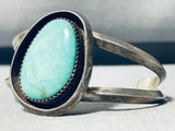 Sky Blue Turquoise Vintage Native American Navajo Sterling Silver Bracelet-Nativo Arts