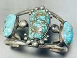 Birdseye Mine!! Vintage Native American Navajo Turquoise Sterling Silver Bracelet-Nativo Arts