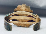 Huge Vintage Native American Navajo Morenci Turquoise Sterling Silver Bracelet-Nativo Arts