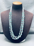 Superior Vintage Santo Domingo Turquoise Heishi Sterling Silver Necklace-Nativo Arts