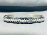 Elegant Vintage Native American Navajo Signed Pearls Sterling Silver Bracelet-Nativo Arts