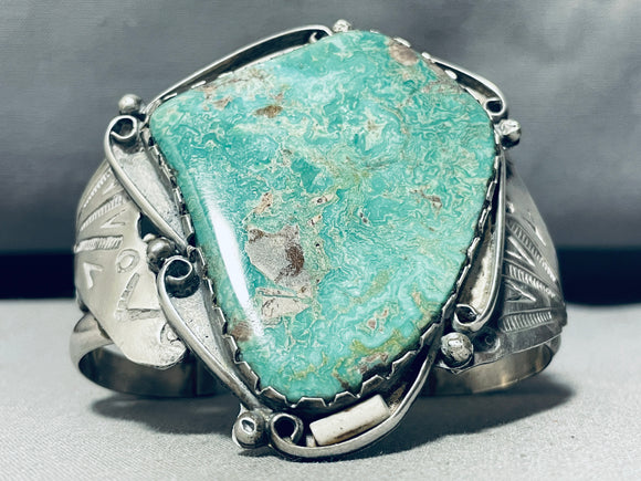 Museum Quality Vintage Native American Navajo Royston Turquoise Sterling Silver Bracelet-Nativo Arts