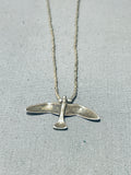 Flying Bird Vintage Native American Navajo Sterling Silver Necklace-Nativo Arts