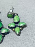 Exquisite Vintage Native American Navajo Royston Turquoise Sterling Silver Earrings-Nativo Arts