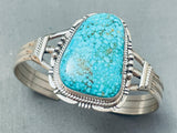 Intricate Vintage Native American Navajo Spiderweb Turquoise Sterling Silver Bracelet-Nativo Arts