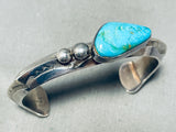 Important Albert Lee Vintage Native American Navajo Turquoise Sterling Silver Bracelet-Nativo Arts