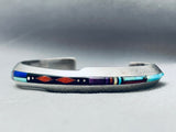 6 Inch Wrist Vintage Native American Navajo Inlay Turquoise Sterling Silver Bracelet-Nativo Arts