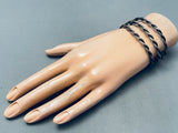 Hand Twisted Roped Vintage Native American Navajo Sterling Silver Bracelet-Nativo Arts