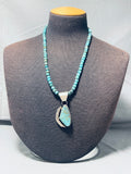 Sensational Vintage Native American Hopi Turquoise Sterling Silver Necklace-Nativo Arts