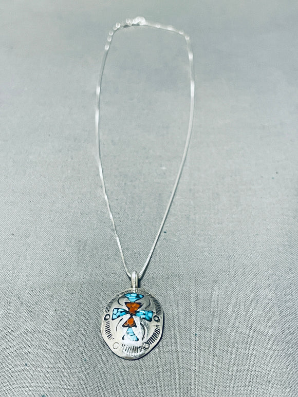 Native American Impressive Vintage Santo Domingo Turquoise Sterling Silver Necklace-Nativo Arts