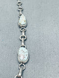 Important Vintage Native American Navajo Dry Creek Turquoise Sterling Silver Necklace-Nativo Arts