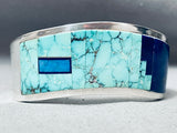 6 Inch Wrist Vintage Native American Navajo Carico Lake Turquoise Sterling Silver Bracelet-Nativo Arts