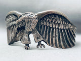 Extremely Detailed Vintage Southwest Eagle Sterling Silver Bracelet-Nativo Arts
