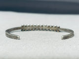 Precious Petite Vintage Native American Zuni Blue Gem Turquoise Sterling Silver Bracelet-Nativo Arts