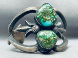 One Of Most Vivid Ever Vintage Native American Navajo Royston Turquoise Sterling Silver Bracelet-Nativo Arts