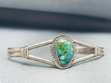Larson Lee Native American Navajo Sonoran Turquoise Sterling Silver Bracelet-Nativo Arts