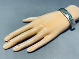 Mesmerizing Vintage Native American Navajo Turquoise Chip Inlay Sterling Silver Bracelet-Nativo Arts