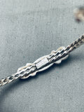 Incredible Vintage Native American Navajo Denim Lapis Sterling Silver Bracelet-Nativo Arts