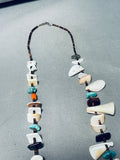 Swirl Shells Vintage Navajo Turquoise Sterling Silver Necklace-Nativo Arts