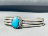 Glorious Vintage Native American Navajo Bisbee Turquoise Sterling Silver Bracelet-Nativo Arts