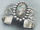 Bern Chavez Vintage Navajo Royston Turquoise Sterling Silver Bracelet-Nativo Arts