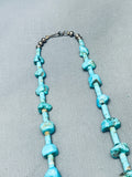 One Of The Best Very Rare Vintage Native American Navajo Turquoise Heishi Necklace Old-Nativo Arts