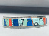 6.5 Inch Wrist Important Vintage Native American Navajo Abraham Begay Sterling Silver Bracelet-Nativo Arts