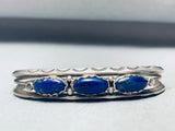 Amazing Vintage Lapis Sterling Silver Bracelet Cuff-Nativo Arts