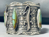 Outstanding Native American Navajo Royston Turquoise Sterling Silver Gecko Bracelet-Nativo Arts