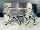 The Most Unique Vintage Native American Navajo Wolf Diem Johnson Sterling Silver Bracelet-Nativo Arts