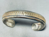 Excellent Vintage Native American Navajo Sterling Silver & 14k Gold Bracelet-Nativo Arts