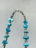 Astonishing Vintage Native American Navajo Turquoise Sterling Silver Necklace-Nativo Arts