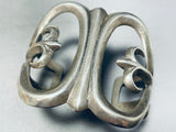 One Of The Most Beautiful Vintage Native American Navajo Sterling Silver Thorn Bracelet-Nativo Arts