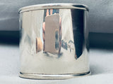 Rare Laguna/ Native American Zuni Vintage Sterling Silver Bracelet Cuff 89 Grams-Nativo Arts