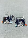 Leekity Horses Vintage Native American Zuni Sterling Silver Turquoise Earrings-Nativo Arts