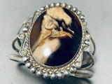 Horse Hair Agate!! Vintage Native American Navajo Sterling Silver Bracelet-Nativo Arts